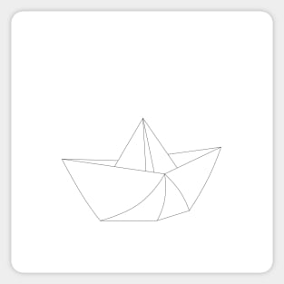 paper boat of origami Sticker